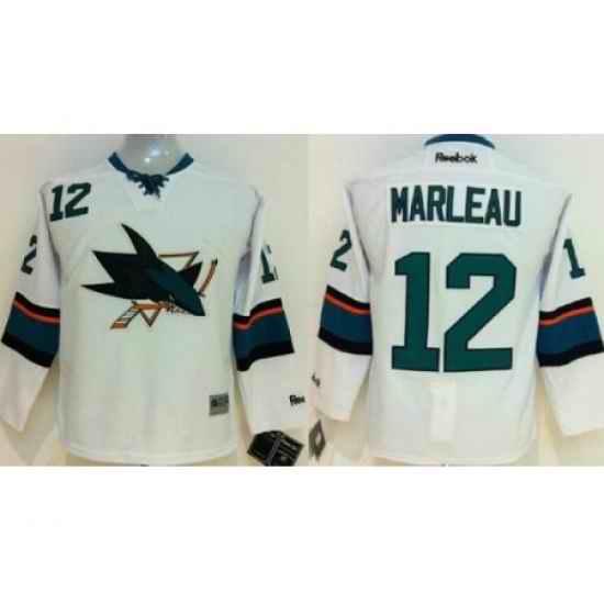 San Jose Sharks 12 Patrick Marleau White NHL Hockey Jersey New Style